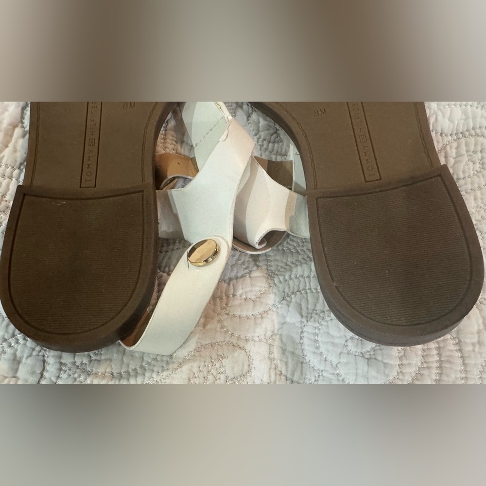 Tommy Hilfiger White and Brown Sandals - Picture 3 of 3